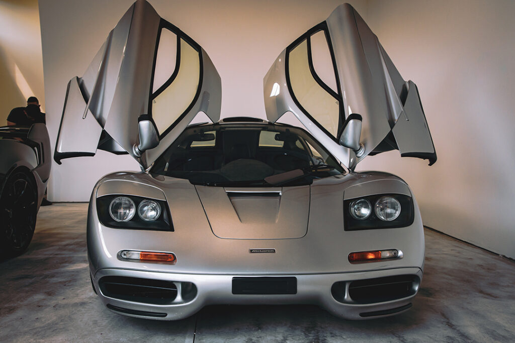 Silver McLaren F1 with Doors Up - BenLevy.com